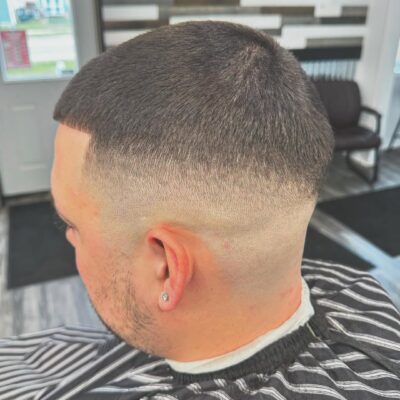 High fade haircut at Cole Cutsss Barbershop Potterville MI