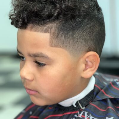 Kids taper haircut at Cole Cutsss Barbershop Potterville MI