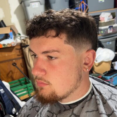 Haircut transformation at Cole Cutsss Barbershop Potterville MI